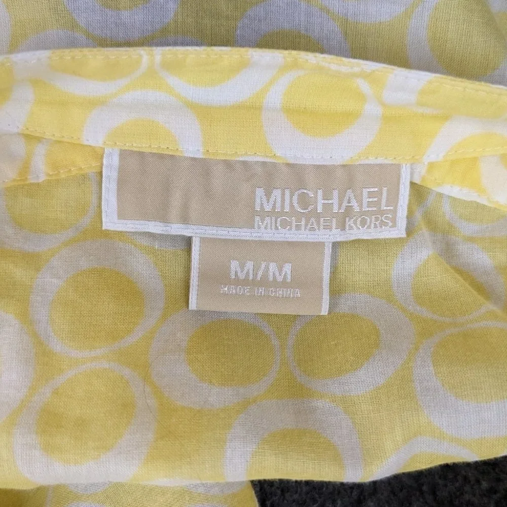 Michael Kors yellow tunic top medium